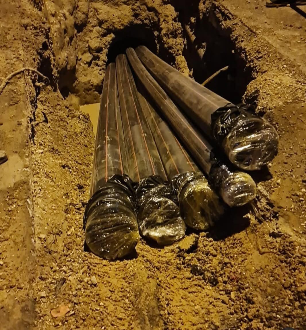 Yatay sondaj geçişinde hazırlanan boru demeti